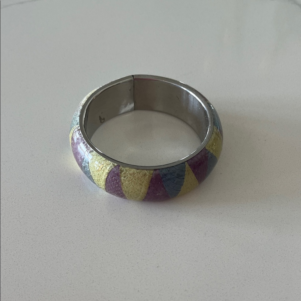 Multicolor Bangle Bracelet - Green, Purple, Blue
